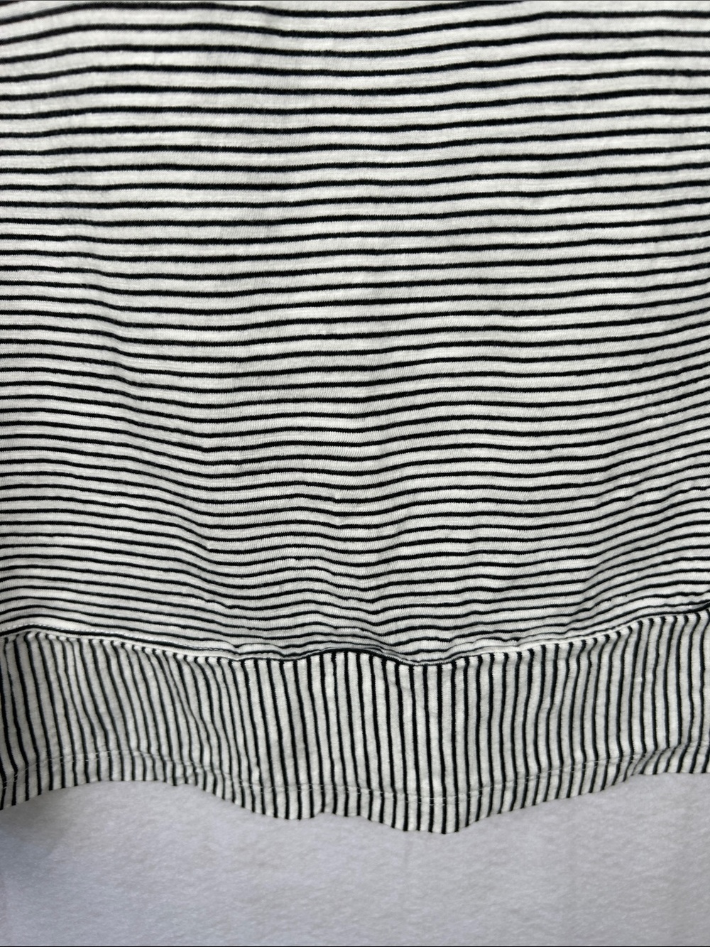 Lands End Womens Striped Sleeveless Tank Top Casual Cotton Split Hem XL - Picture 4 of 7